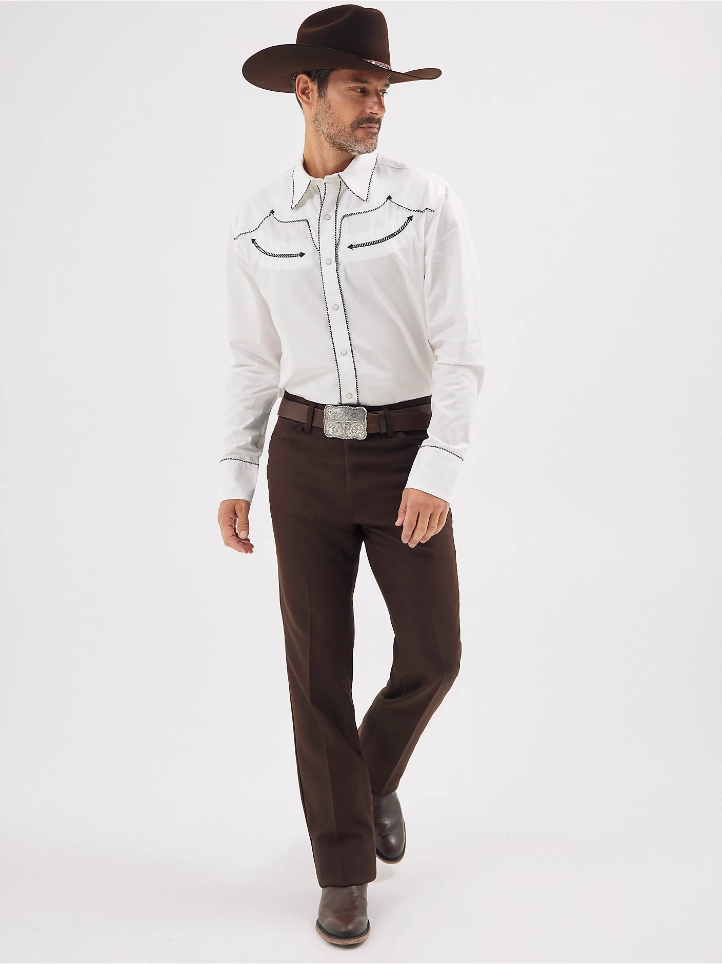 WRANCHER BOOTS JEANS WRANGLER BROWN