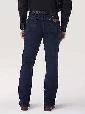WRANGLER Men's Cowboy Cut Regular Fit Boot Cut Stretch Navy Jean