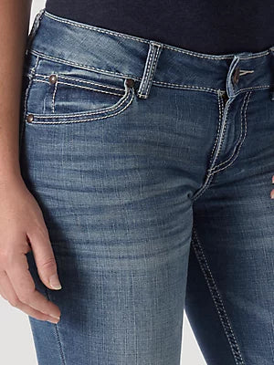 WRANGLER Women's Retro Mae Mid Rise Bootcut Jean DEADWOOD