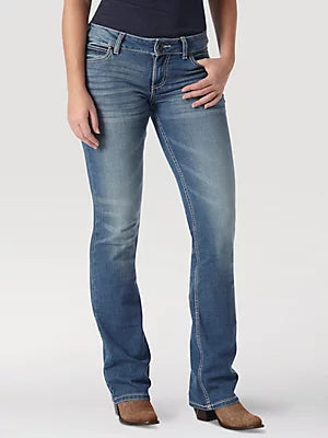 WRANGLER Women's Retro Mae Mid Rise Bootcut Jean DEADWOOD
