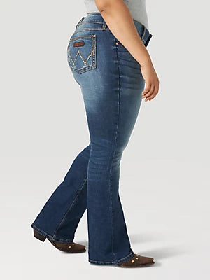 WRANGLER Women's Retro Mae (Plus) Mid Rise Bootcut Jean MS WASH