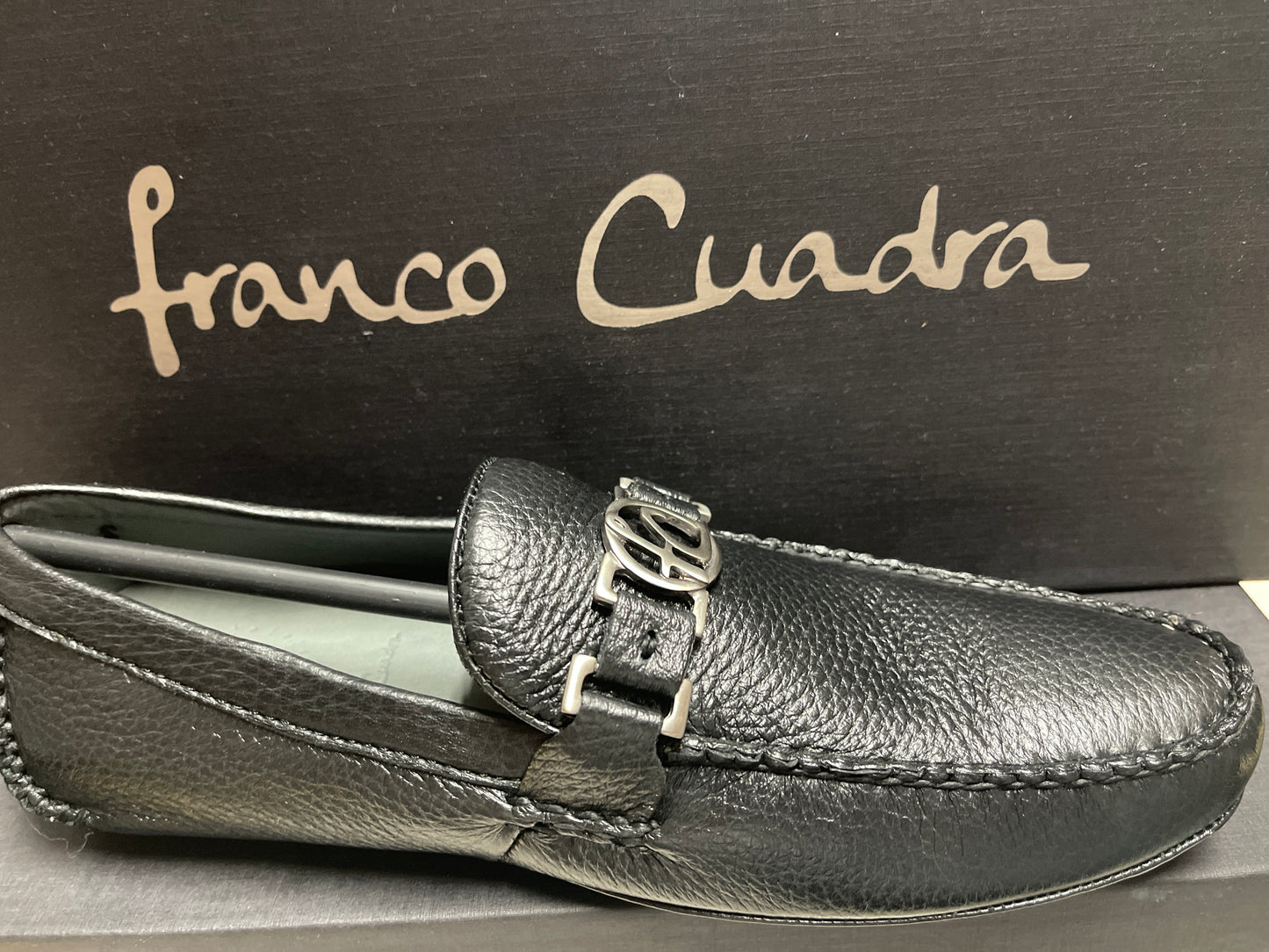 FRANCO CUADRA Men's SHOE BLACK DEER COWHIDE