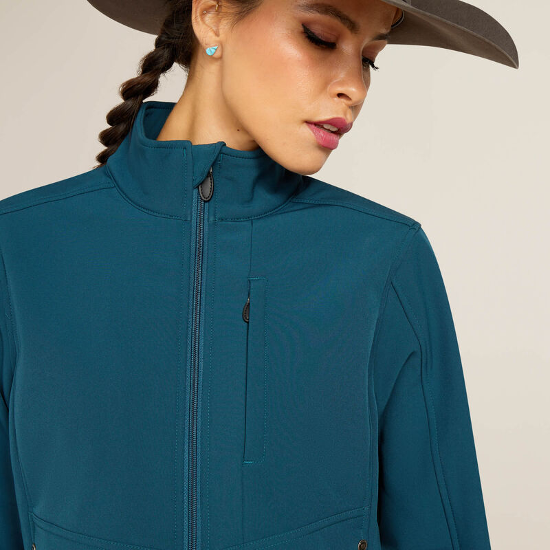 ARIAT WOMENS TEAM PATRIOT SOFTSHELL JKT REFLECTING POND