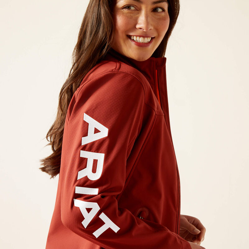 ARIAT WOMENS NEW TEAM SOFTSHELL JACKET FIRED BRICK