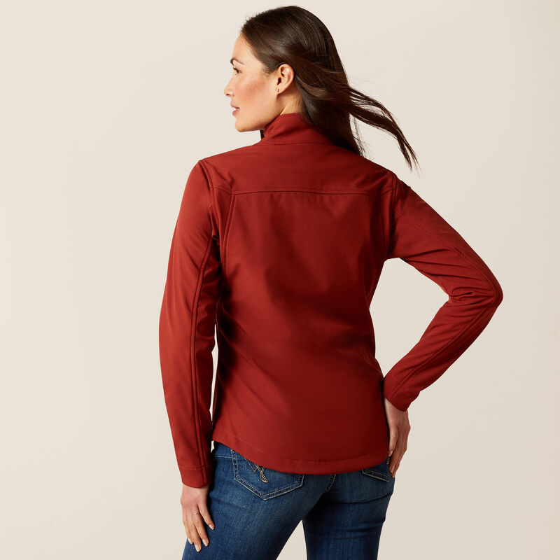 ARIAT WOMENS NEW TEAM SOFTSHELL JACKET FIRED BRICK