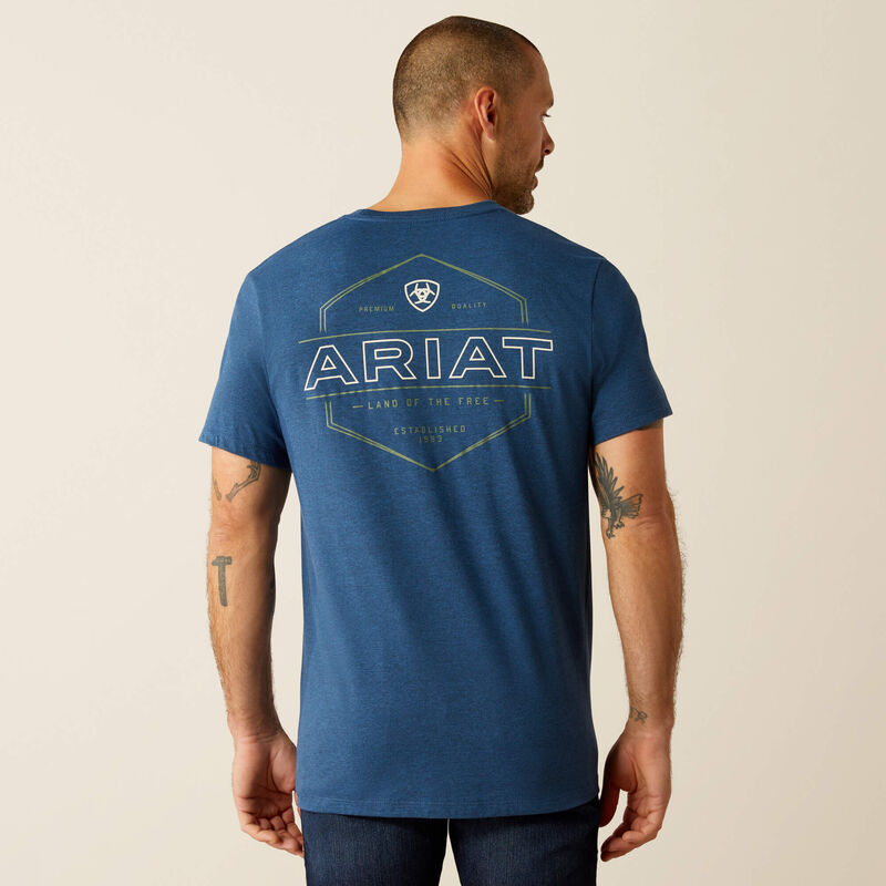 ARIAT Men's Line Frame Hex T-Shirt