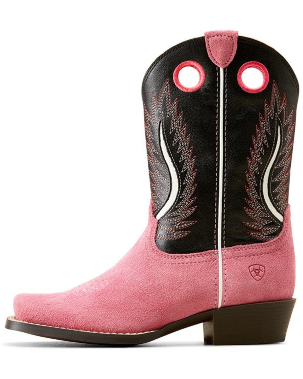 ARIAT Kid's Futurity Fort Worth Haute Pink Suede Boots