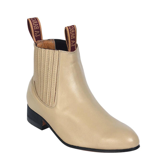 LA BARCA Men's Botin Charro Piel Hueso