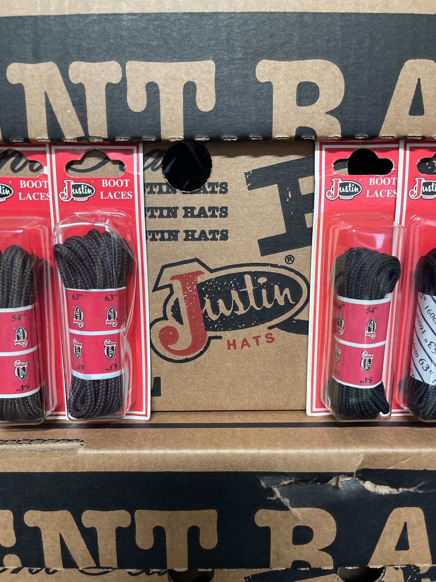 MENS LACES BOOTS JUSTIN BLACK BROWN