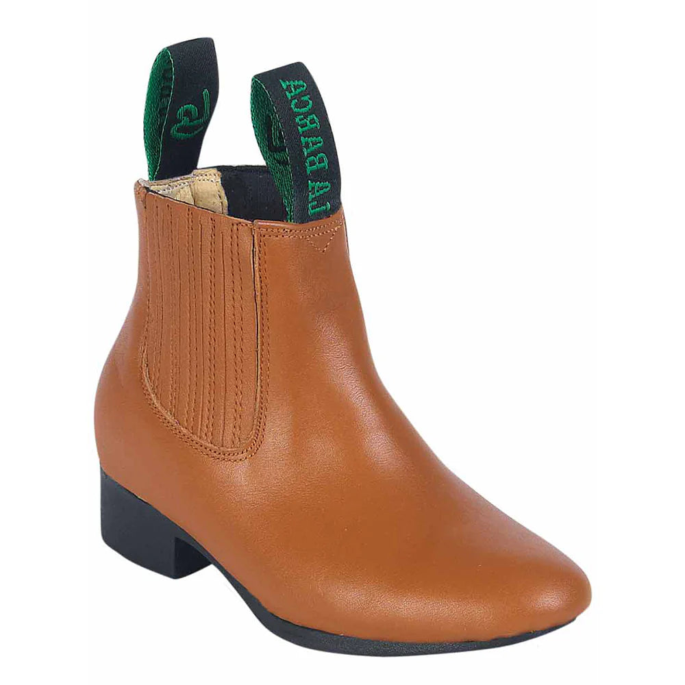 LA BARCA Kid's Charro Botin Piel Ladrillo