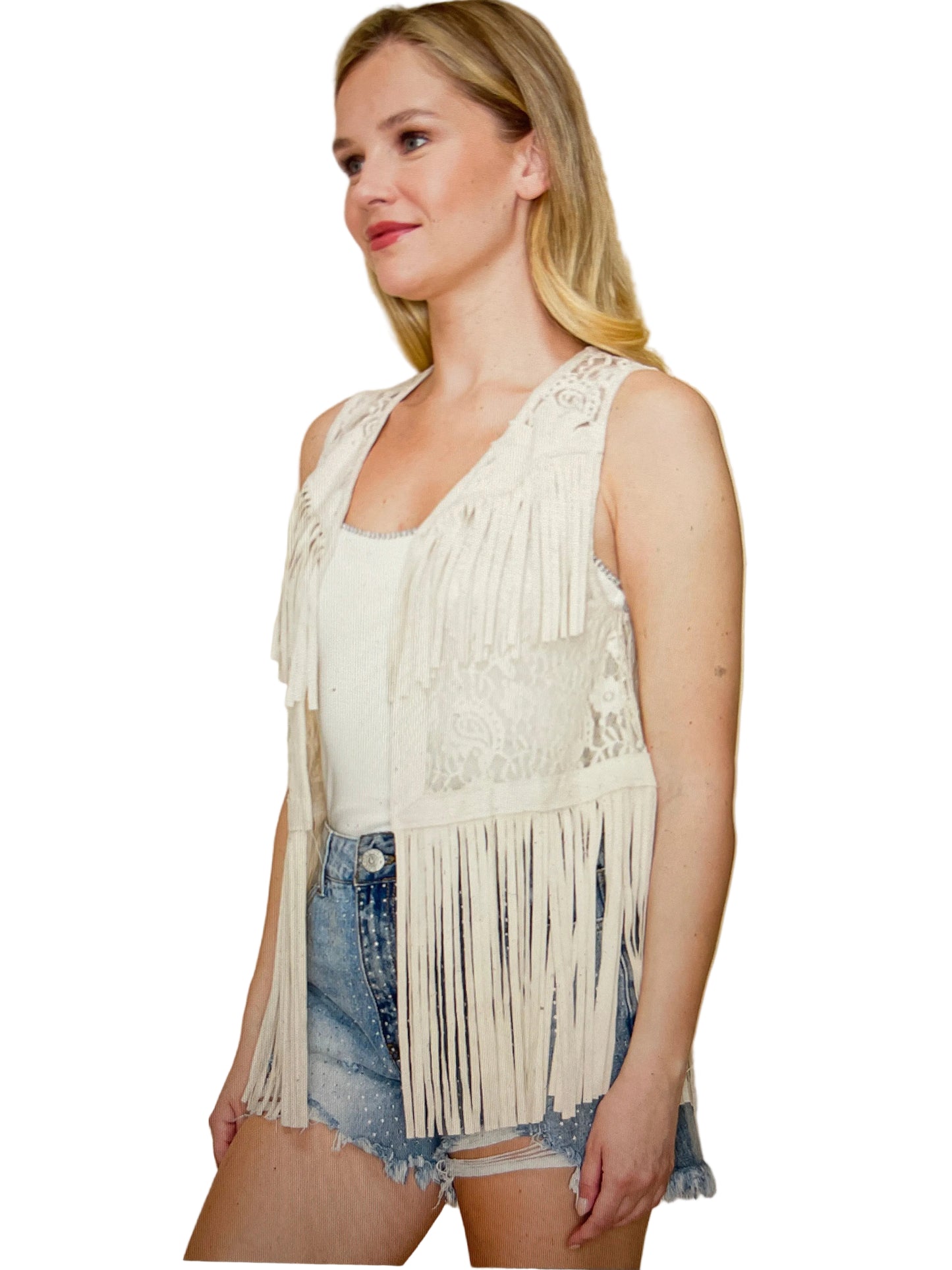 VOCAL SUEDE FRINGE VEST