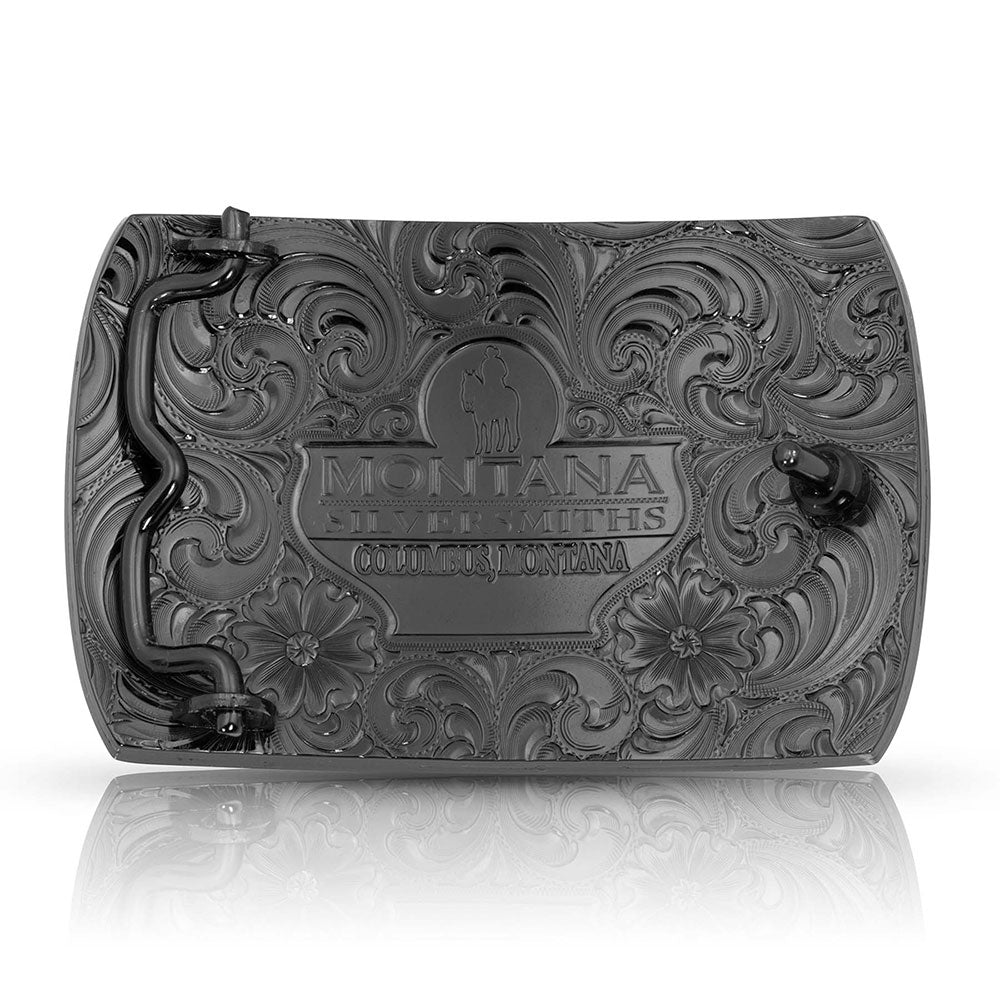 MONTANA SILVERSMITHS River Rock Cascade Longhorn Buckle