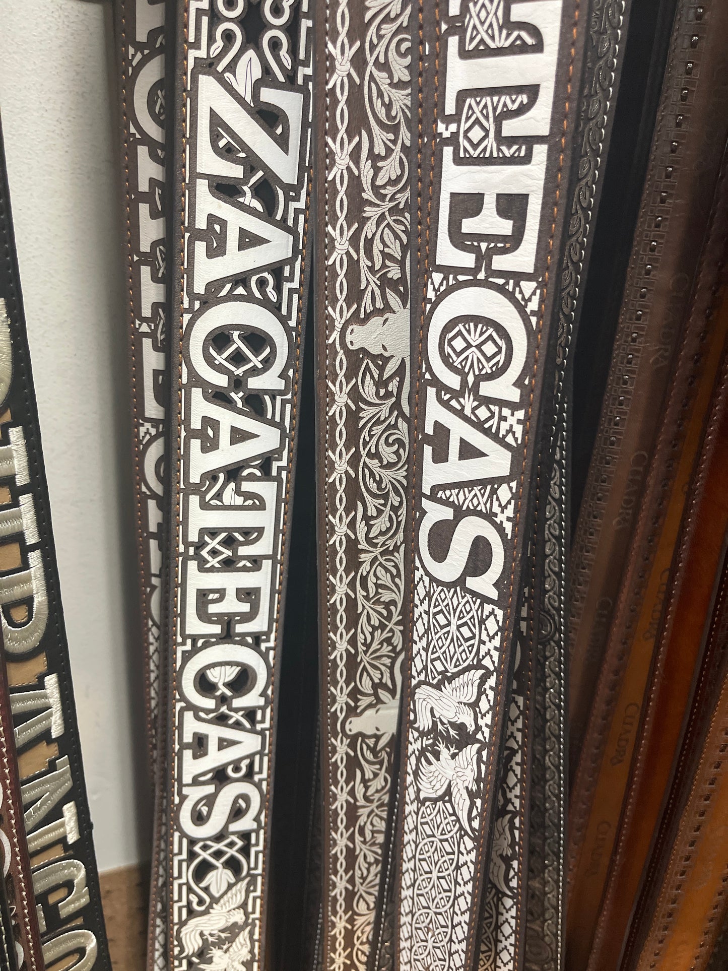 MENS BELT LASER WITH STATE NAME QUINCY GALLOS