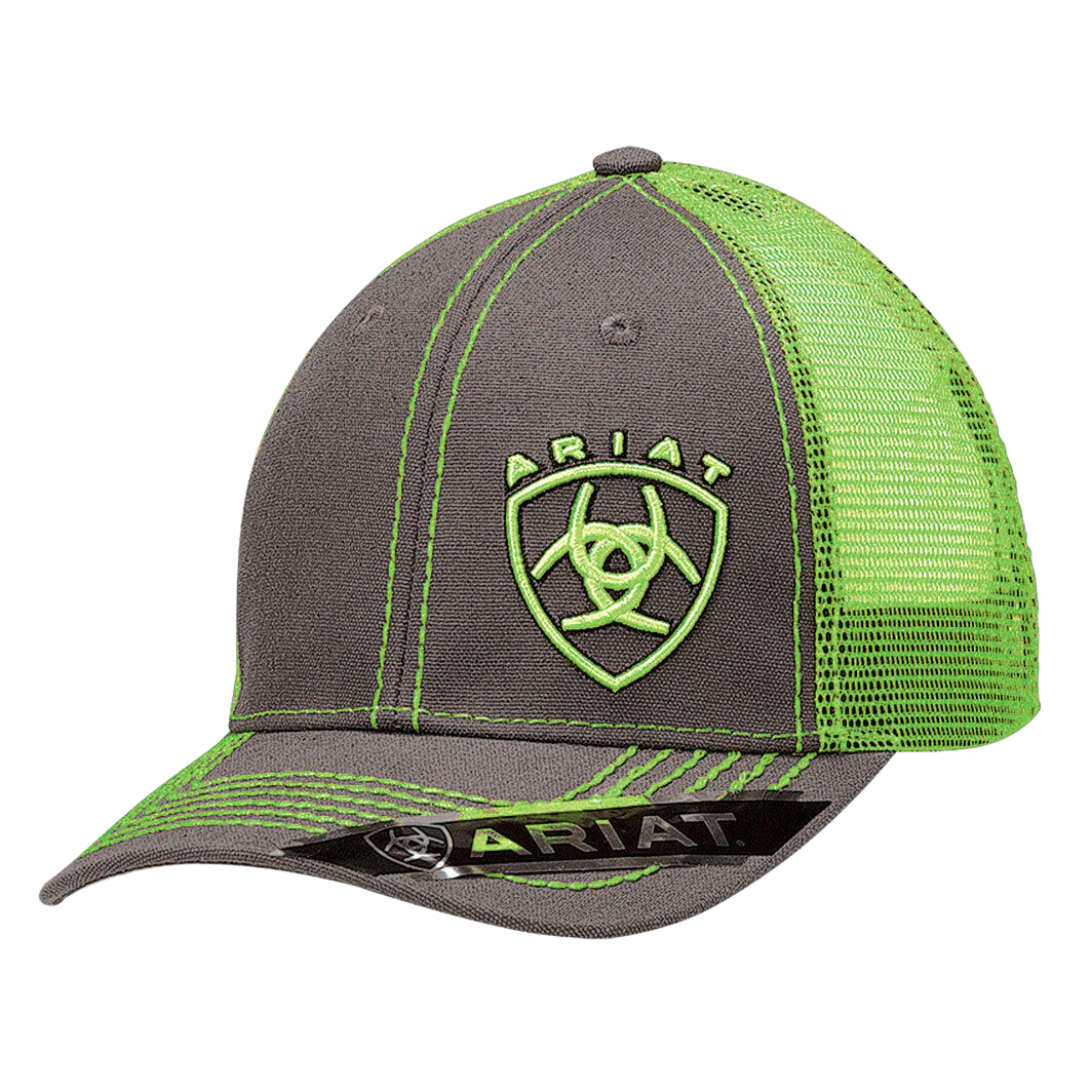 ARIAT Men's Grey/Green Baseball Cap