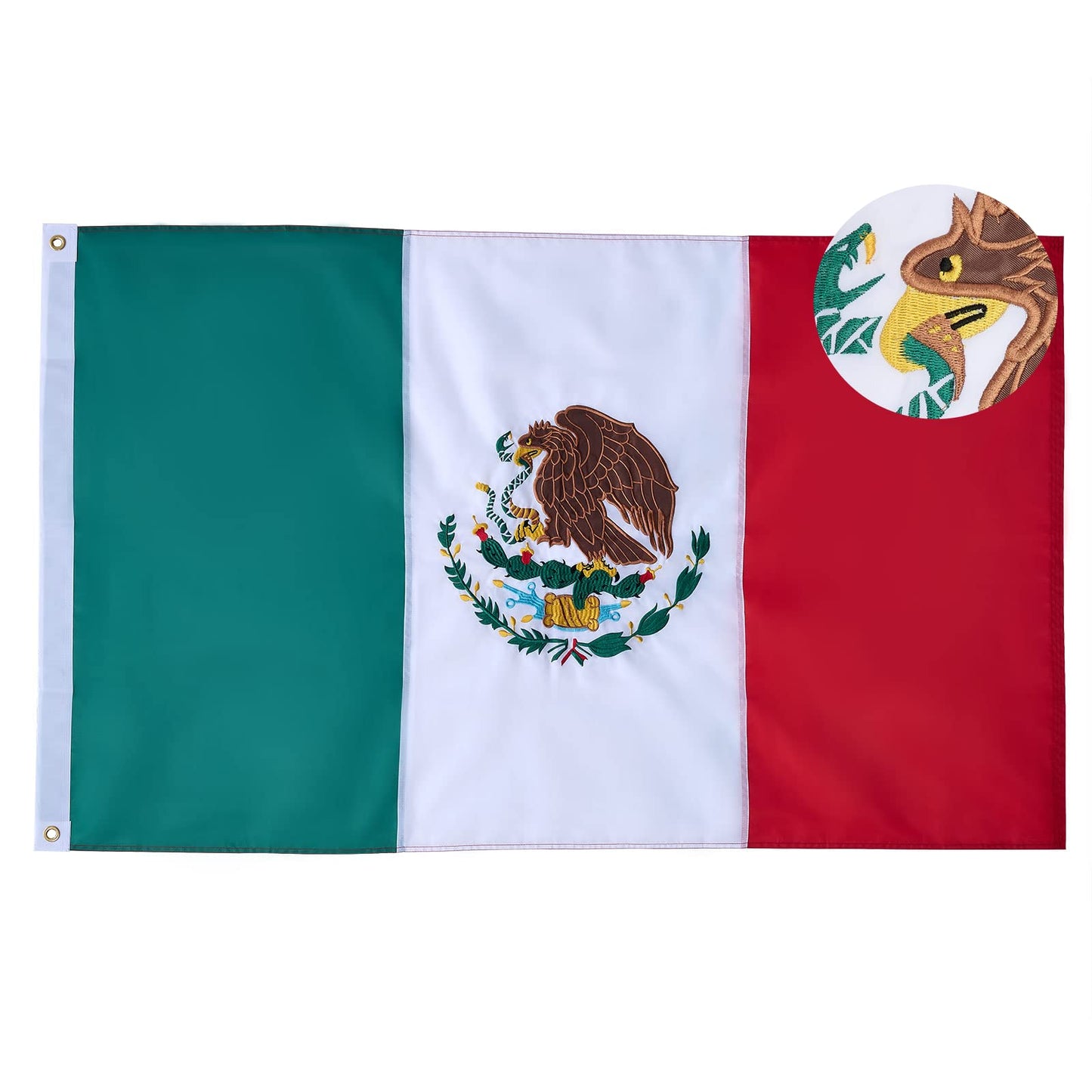MEXICAN FLAG EMBROIDERED WITH THE LOGO S