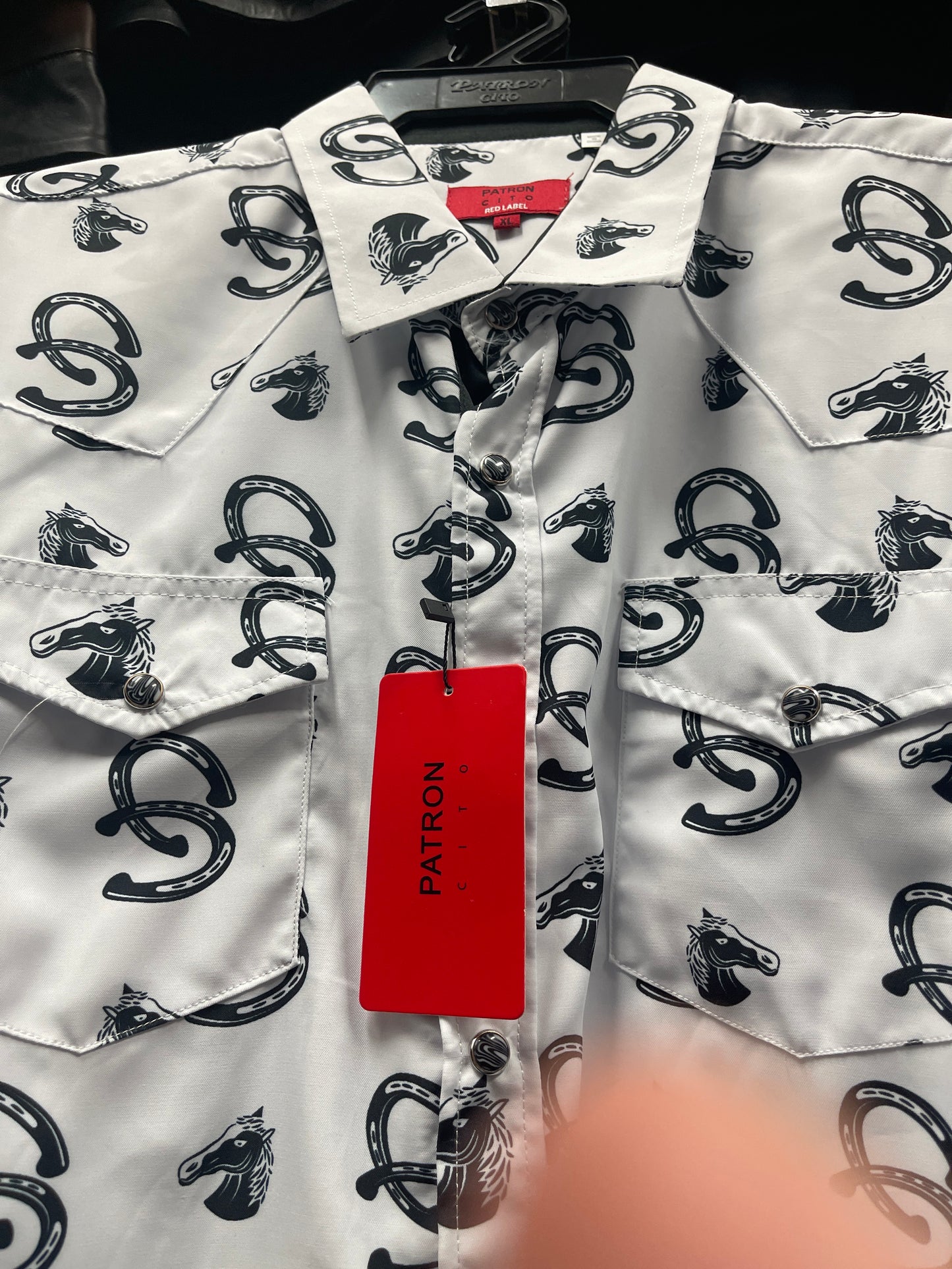 PATRONCITO SHIRT MENS WHITE LONG SLEEVE