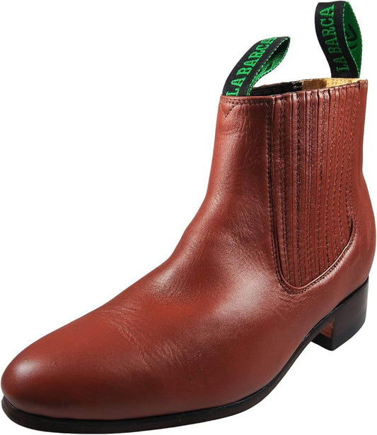 LA BARCA Men's Botin Charro Ladrillo