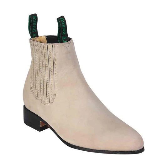 LA BARCA Men's Botin Charro BK Perla Suede