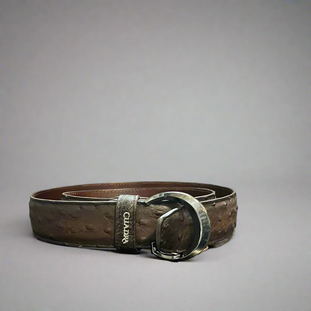 CUADRA BELT MENS BROWN OSTRICH