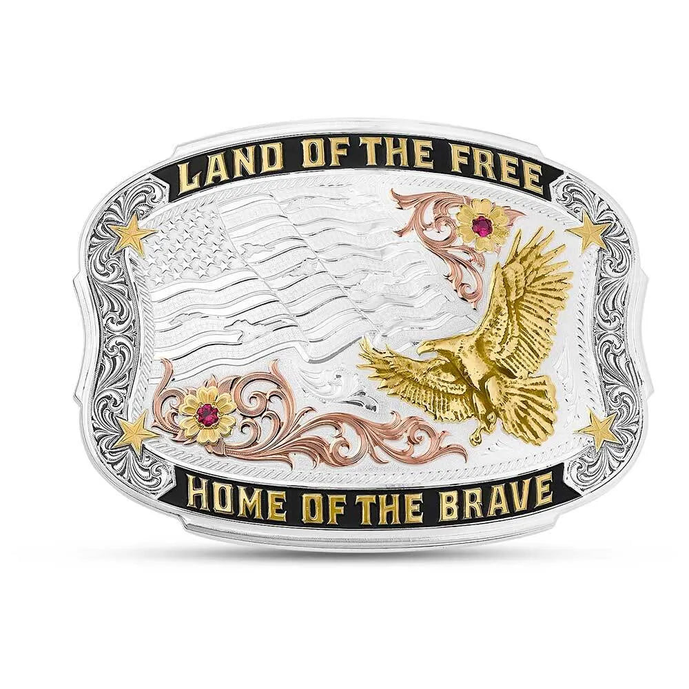 MONTANA SILVERSMITHS Brave American Made Buckle