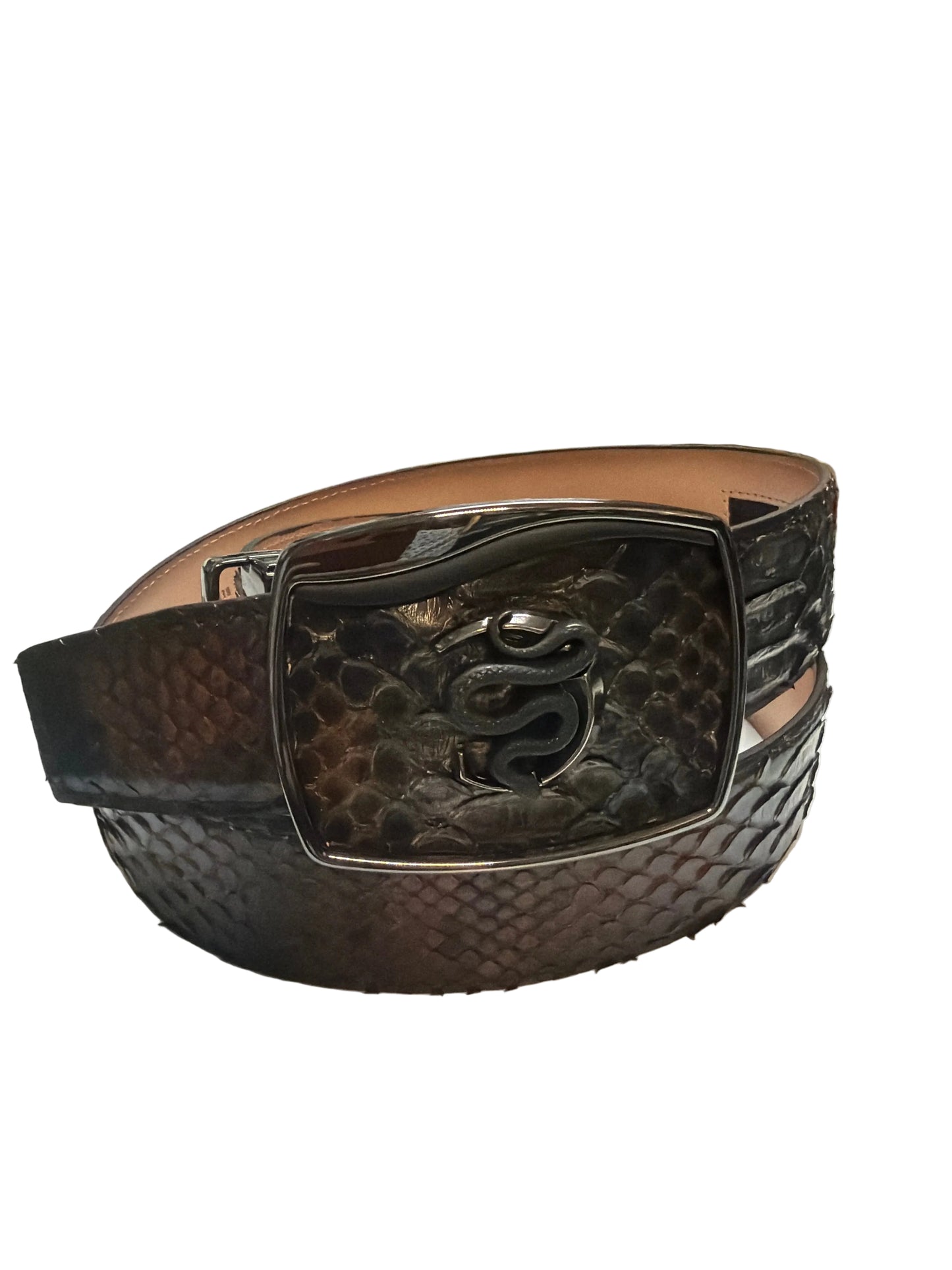 Cudra Mens Python Stiching Belt