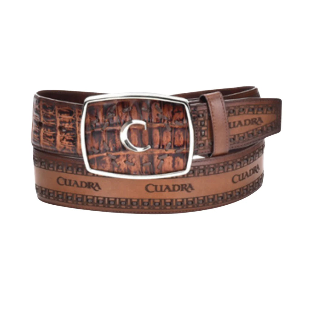 CUADRA Men's HONEY CAIMAN LASER Belt