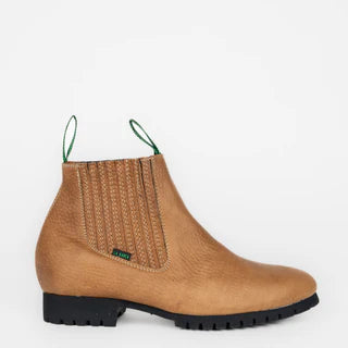 LA BARCA Men's Botin Charro Nuez Rubber Sole
