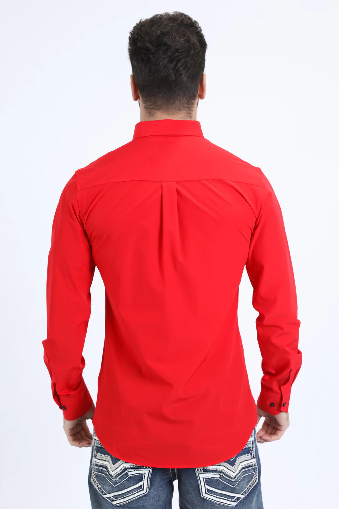 PWL10833 Red Platini Men's Long Sleeve Shirt