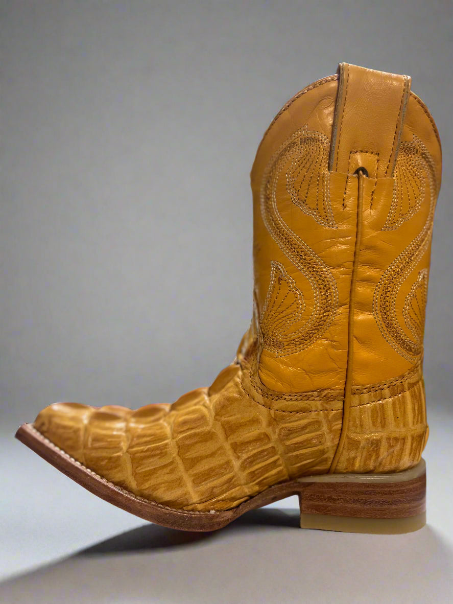 DONALDO Kid's Caiman Pointed Toe Mantequilla Boots