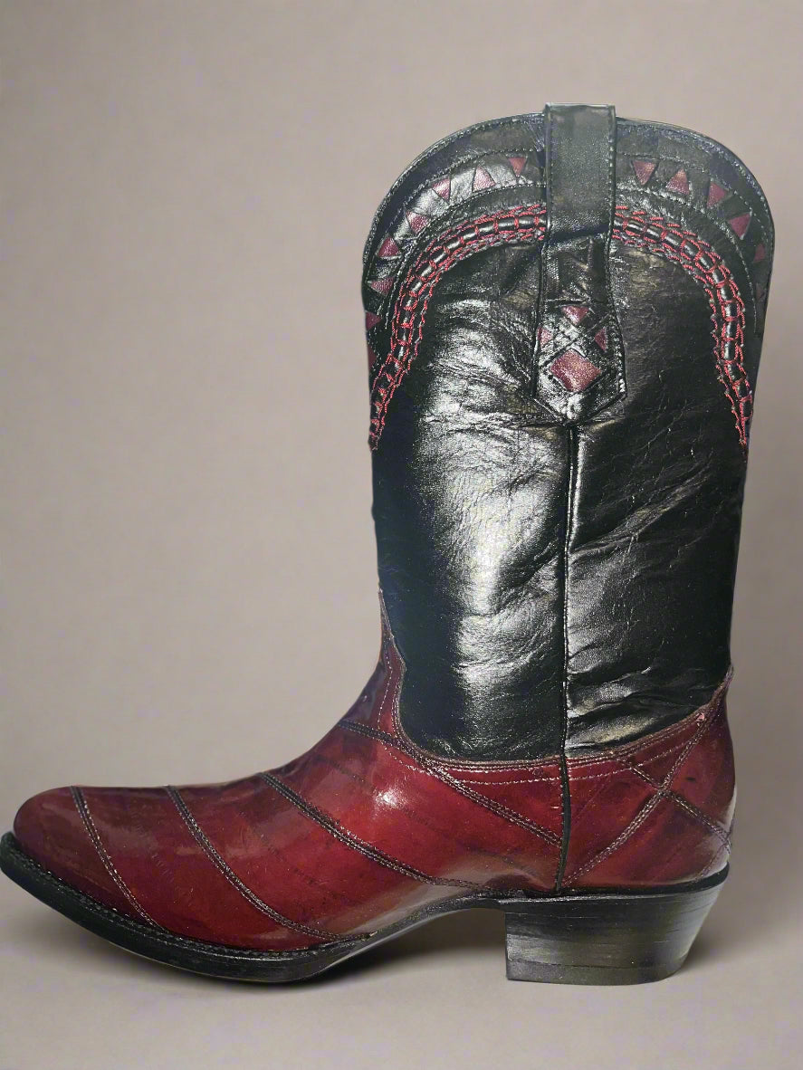 WHITE DIAMONDS Men's Eel Burgundy Boot