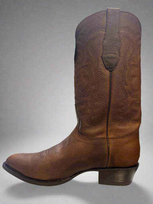 LOS ALTOS Men's Round Toe Grisly Brown Boot