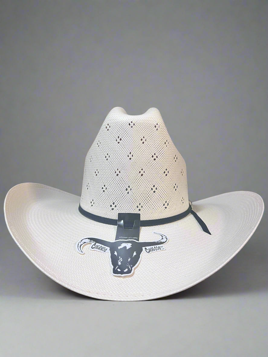 CUERNOS CHUECOS Men's 100X Sonora Flower Straw Hat