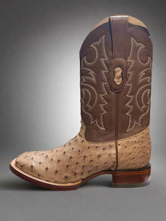 LOS ALTOS Men's Square Toe Oryx Ostrich Boots