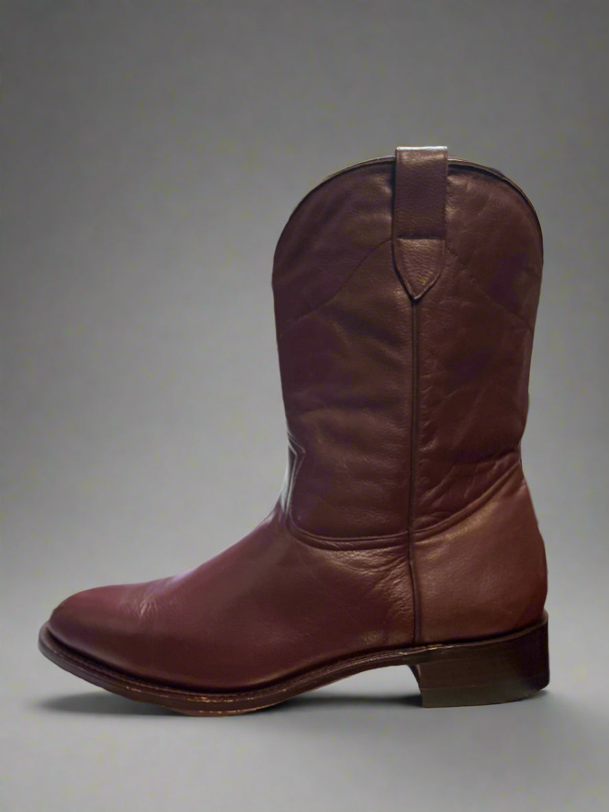 Duque di Galliano Men's Mahogany Brown Round Toe Classic Western Boot