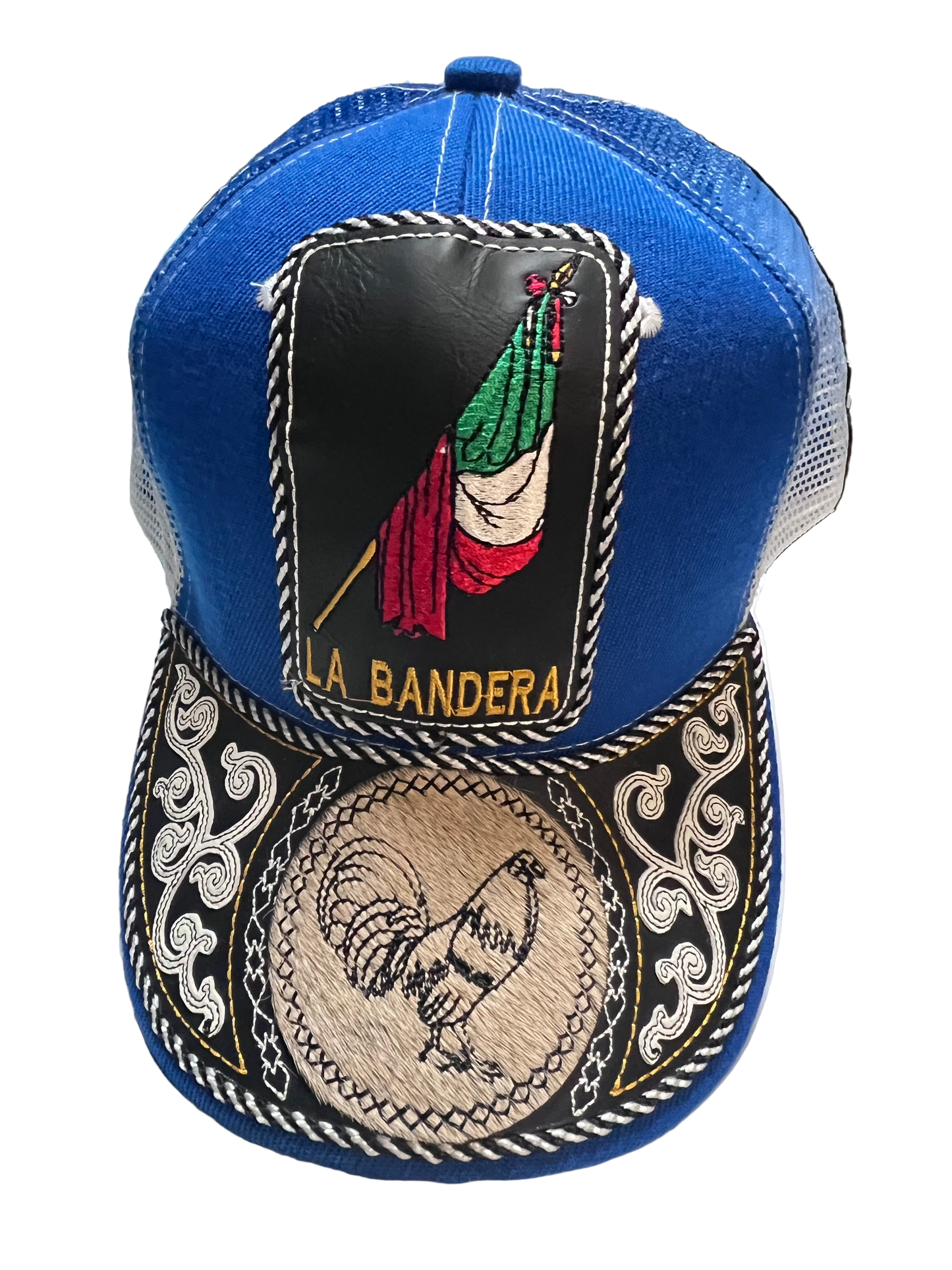 LA BANDERA Loteria Logo with Thread Rooster Design Cap