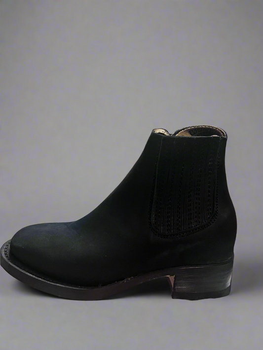 White Diamonds Kid's Botin Rodeo Suede Black