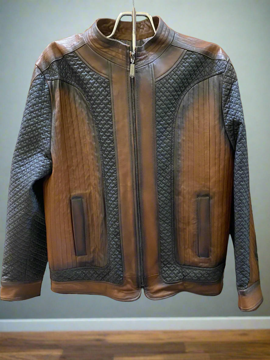 CUADRA Men's Zipper Lambskin Jacket