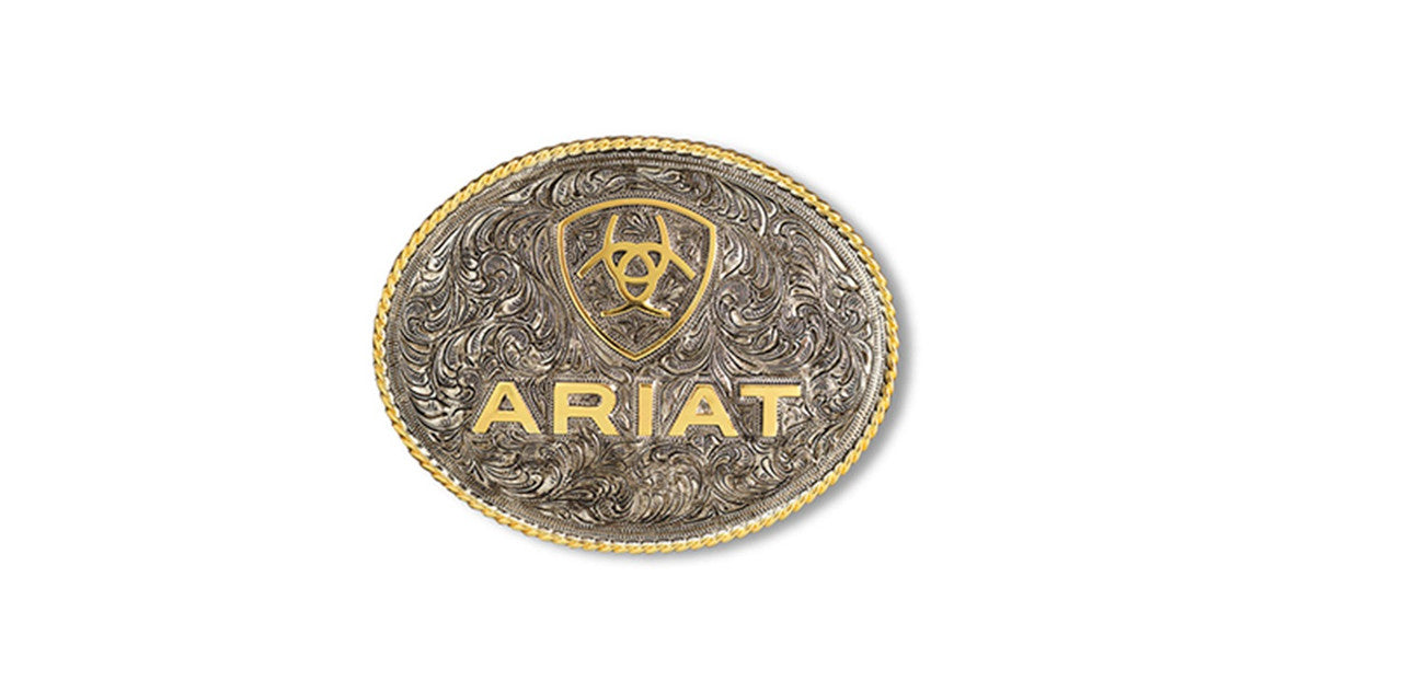 ARIAT LARGE OVAL ROPE EDGE - ACC BUCKLE