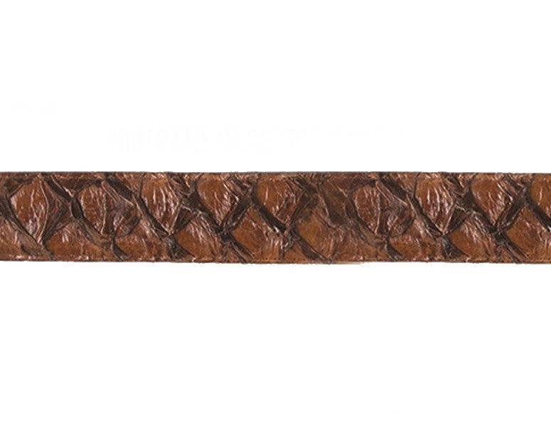 Los Altos Genuine Pirarucu Western Fashion Belt - Brown Rustic