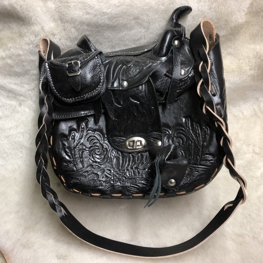 Women's Leather Saddle Bag Purses
