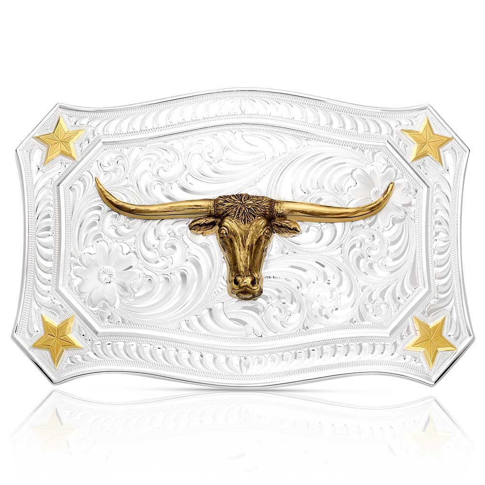 MONTANA SILVERSMITHS Lone Star Legacy Buckle with Longhorn
