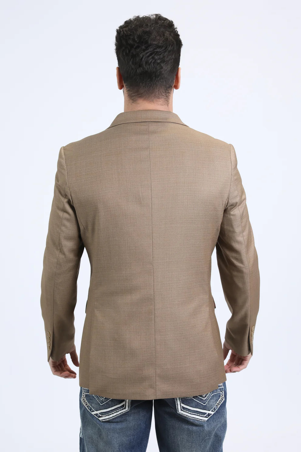 PLATINI Men's Fashion Blazer Modern Fit Brown