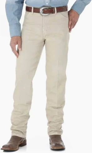 WRANGLER Men's Cowboy Cut Original Fit Jeans Prewashed Tan