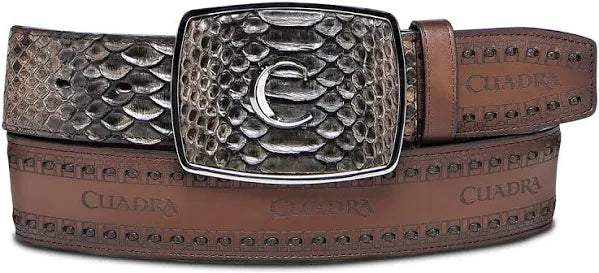 CUADRA Men's Brown Python Maverick Belt