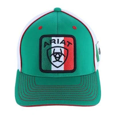 ARIAT Men's Mexico Square Shield Flag Cap