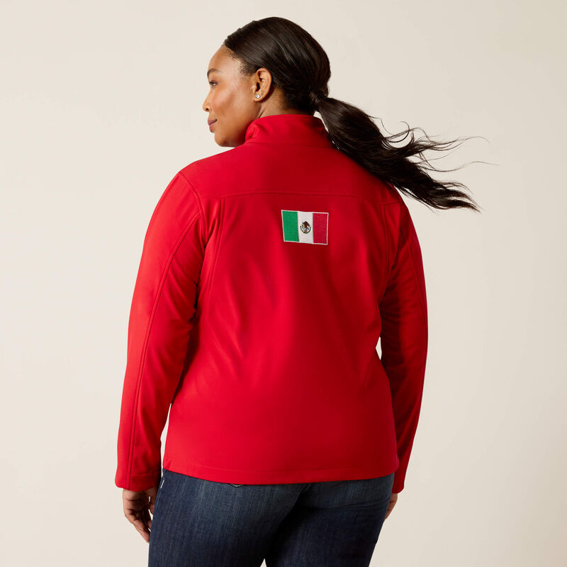 ARIAT WOMENS CLASSIC TEAM SOFTSHELL MEXICO JACKET RED