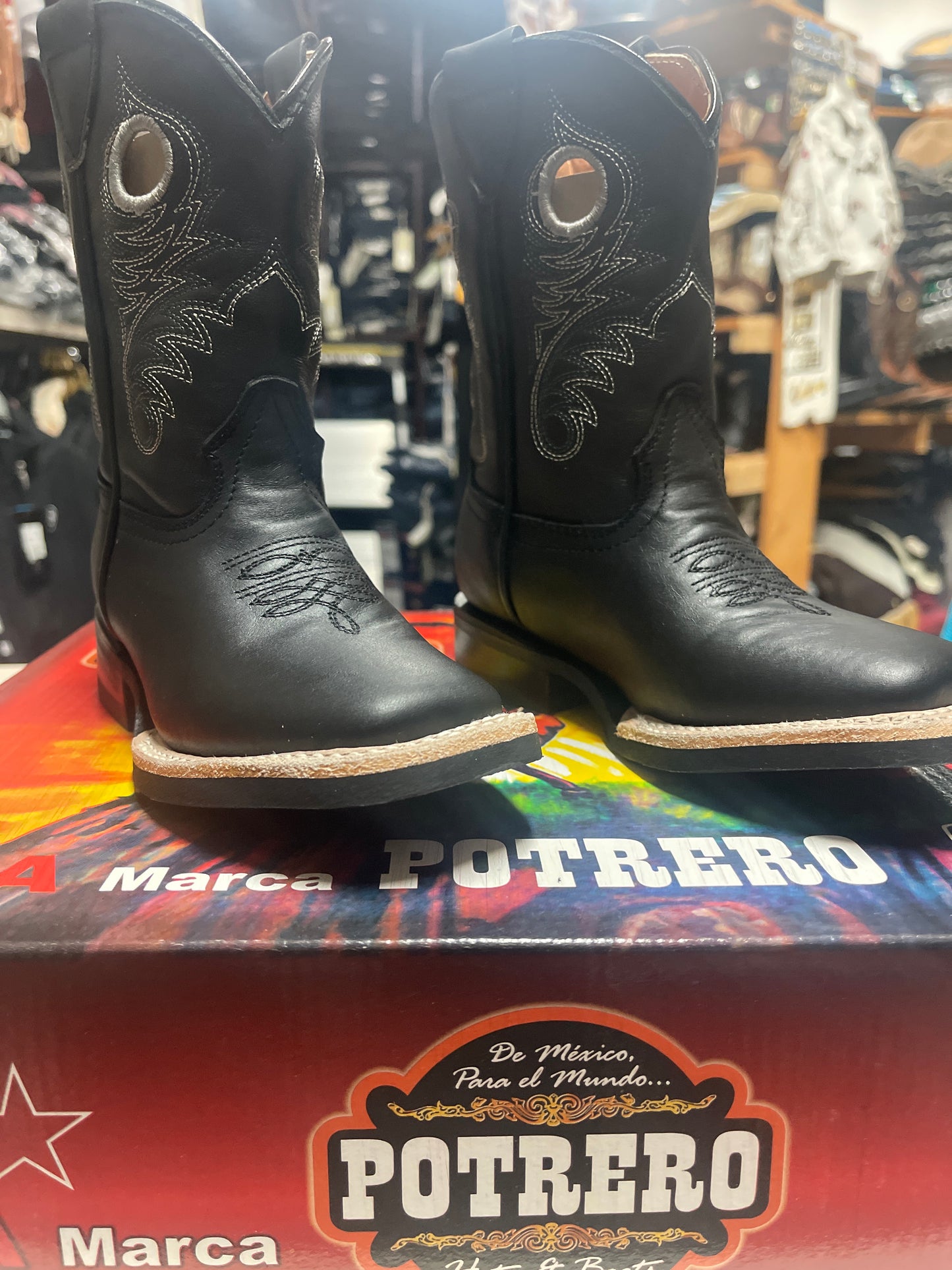 POTRERO BOOTS CHILDREN' PULL UP BLACK