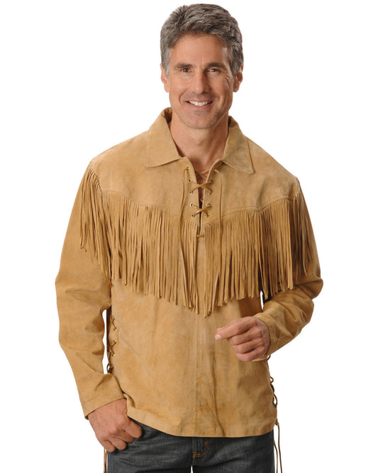 SCULLY Men's Vintage Mountain Suede Fringe Shirt