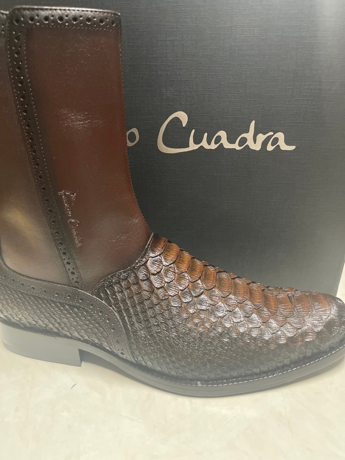 BOOT FRANCO CUADRA PYTHON HONEY  ALMOND COWHIDE