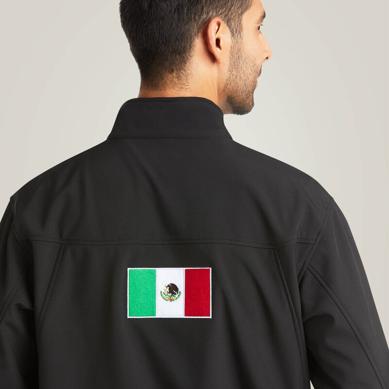 ARIAT MENS NEW TEAM SOFTSHELL MEXICO JACKET BLACK. 10031424